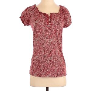 Lauren Jeans Co. Paisley Print Red Women's Top